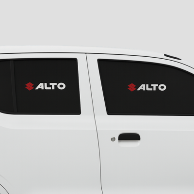 Suzuki Alto New High Quality Sun Shade with Logo – 4 Pcs Set (Black)