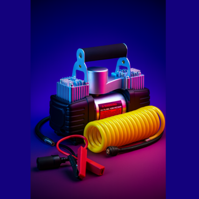 Double Cylinder Car Air Pump – 12V High Pressure Tire Inflator & Air Compressor - Image 4