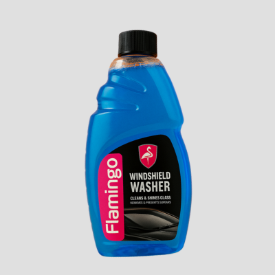 Flamingo Car Windshield Washer / Cleaner Fluid – 500ml | Streak-Free Glass Cleaner, Bug & Dirt Remover, Clear Visibility