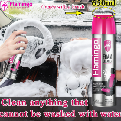 Flamingo Multi-Purpose Foam Cleaner 650ml – For Fabric, Carpet, Leather, Vinyl & More - Image 6
