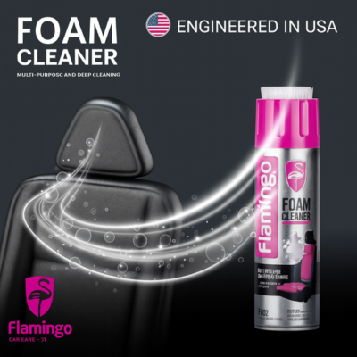 Flamingo Multi-Purpose Foam Cleaner 650ml – For Fabric, Carpet, Leather, Vinyl & More - Image 5