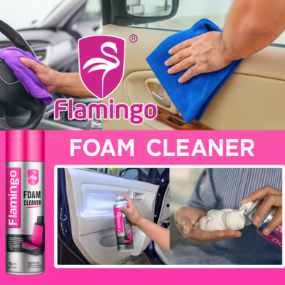 Flamingo Multi-Purpose Foam Cleaner 650ml – For Fabric, Carpet, Leather, Vinyl & More - Image 3