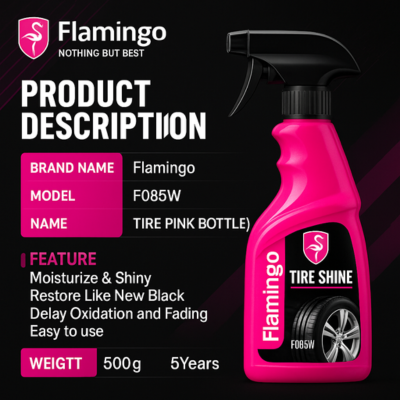 Flamingo Tire Shine 500ml – Tire Polish, Tire Wax & High Gloss Spray - Image 4