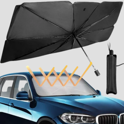 Car Umbrella Sun Shade Cover – Foldable Windshield Sunshade | UV Reflecting, Heat Protection, Front Car Sun Shield